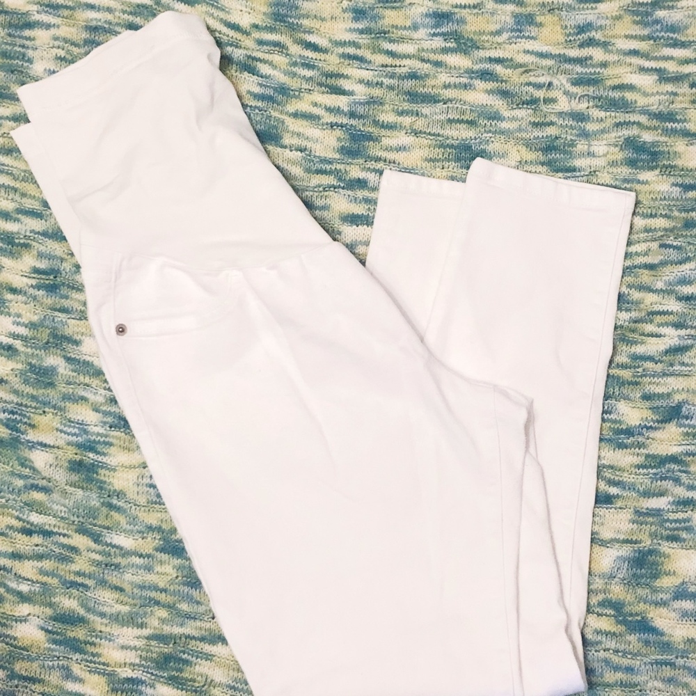 Maternity Skinny Ankle Jeans in White sz M (8-10)